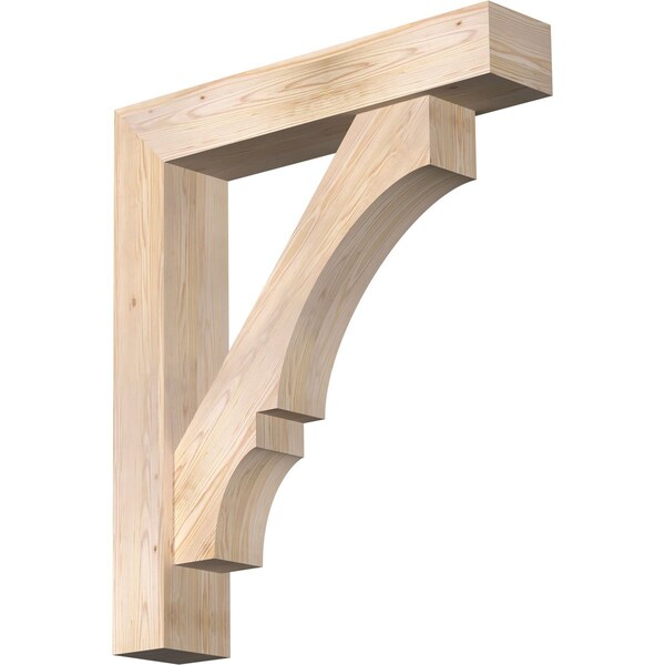 Ekena Millwork Balboa Block Smooth Bracket w/ Offset Brace, Douglas Fir, 7 1/2"W x 38"D x 44"H BKT0806X38X44BOA05SDF - main